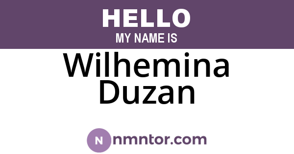 Wilhemina Duzan