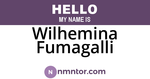 Wilhemina Fumagalli
