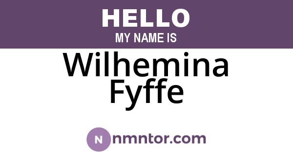 Wilhemina Fyffe