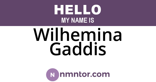 Wilhemina Gaddis