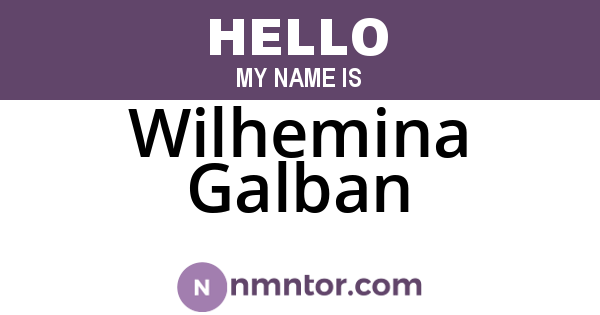 Wilhemina Galban