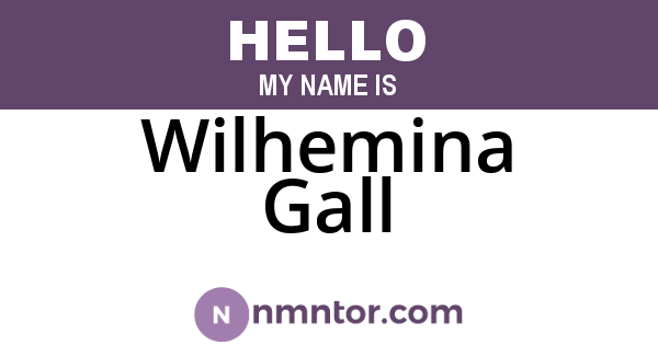 Wilhemina Gall