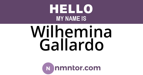 Wilhemina Gallardo