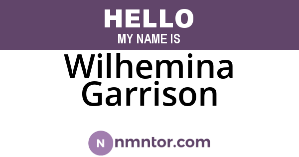 Wilhemina Garrison