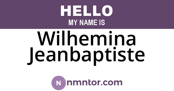 Wilhemina Jeanbaptiste