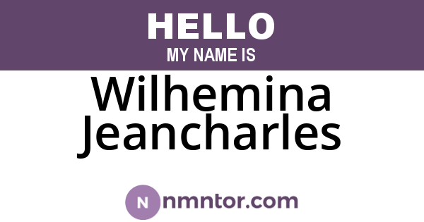 Wilhemina Jeancharles