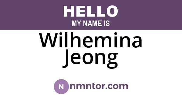 Wilhemina Jeong