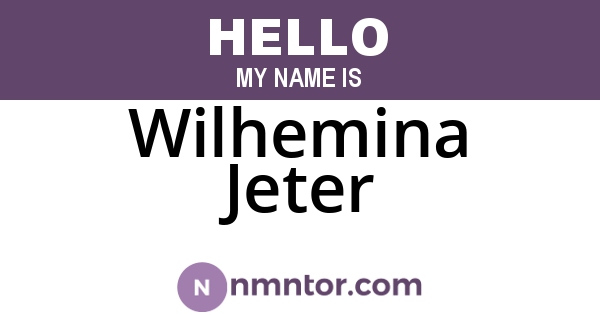 Wilhemina Jeter