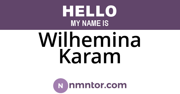 Wilhemina Karam