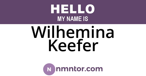 Wilhemina Keefer