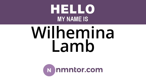 Wilhemina Lamb