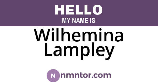 Wilhemina Lampley