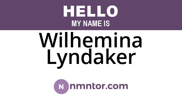 Wilhemina Lyndaker