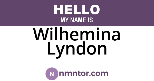 Wilhemina Lyndon