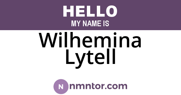 Wilhemina Lytell