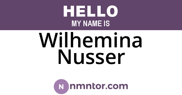 Wilhemina Nusser