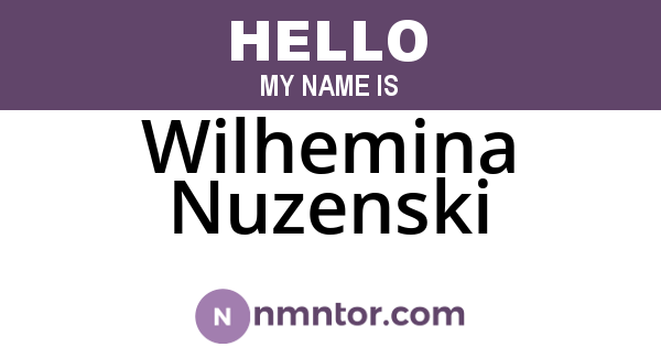 Wilhemina Nuzenski