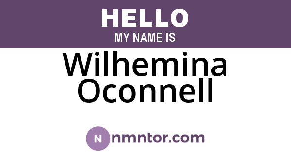 Wilhemina Oconnell