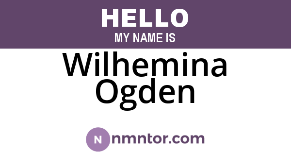 Wilhemina Ogden