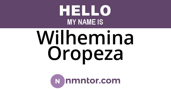 Wilhemina Oropeza