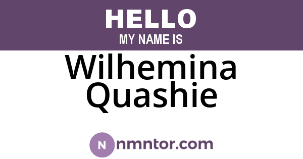 Wilhemina Quashie