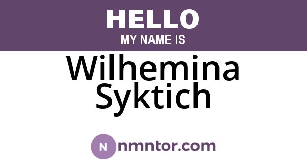 Wilhemina Syktich