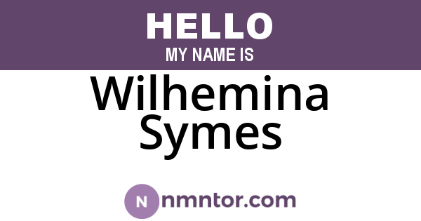 Wilhemina Symes