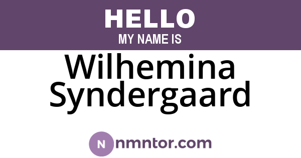 Wilhemina Syndergaard