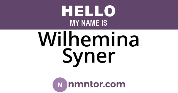 Wilhemina Syner