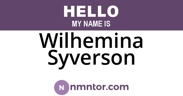 Wilhemina Syverson