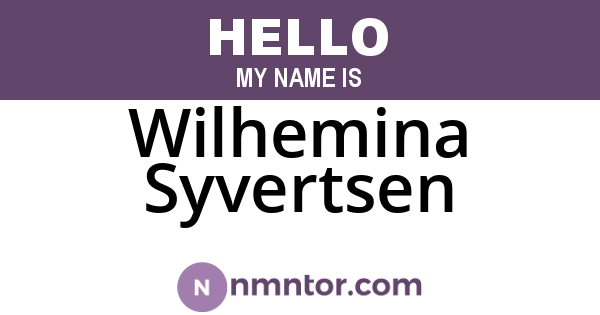 Wilhemina Syvertsen
