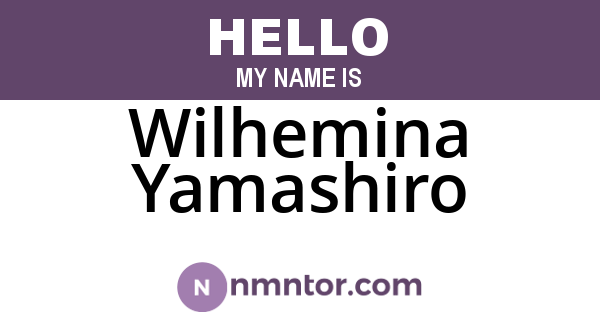 Wilhemina Yamashiro