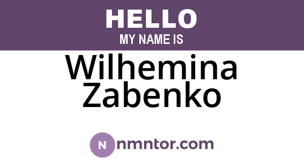 Wilhemina Zabenko