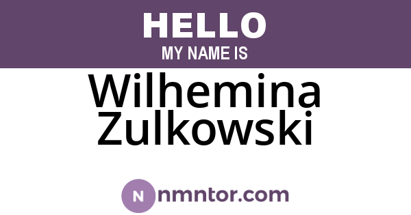 Wilhemina Zulkowski