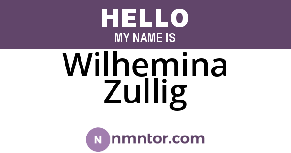 Wilhemina Zullig