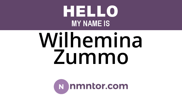 Wilhemina Zummo