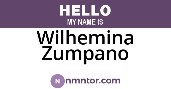 Wilhemina Zumpano
