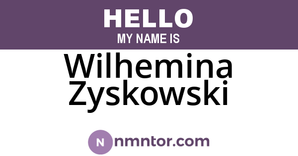 Wilhemina Zyskowski