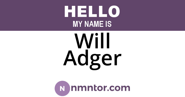Will Adger