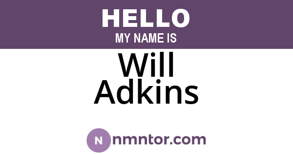 Will Adkins