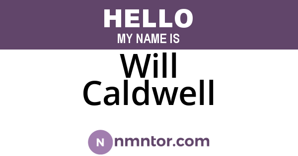 Will Caldwell