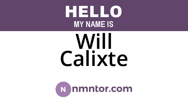 Will Calixte
