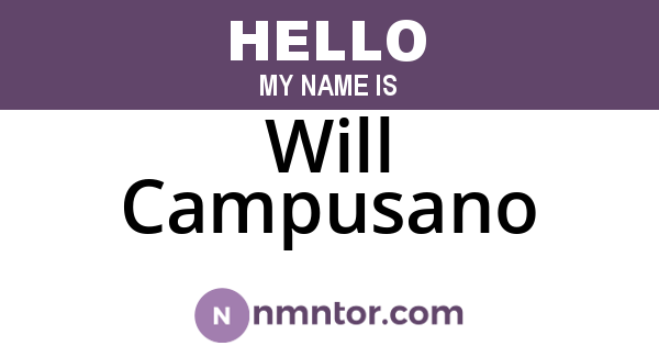 Will Campusano