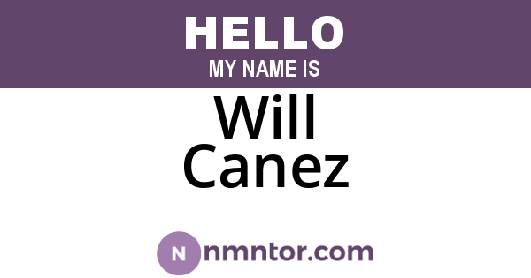 Will Canez