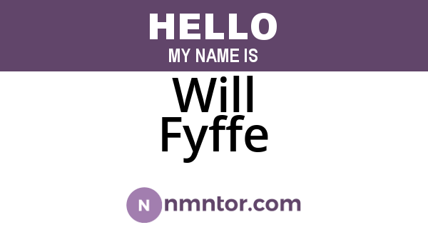 Will Fyffe
