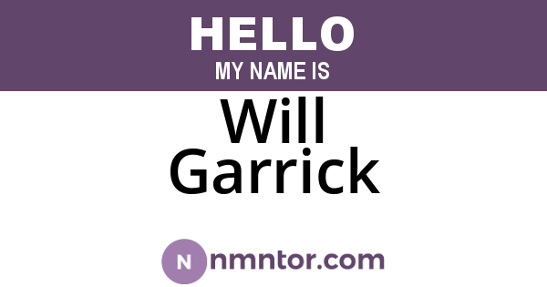 Will Garrick