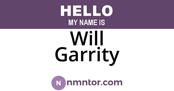 Will Garrity