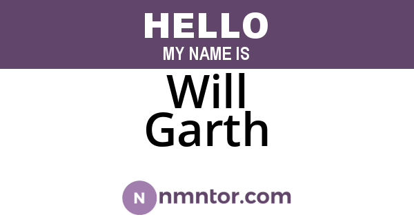 Will Garth