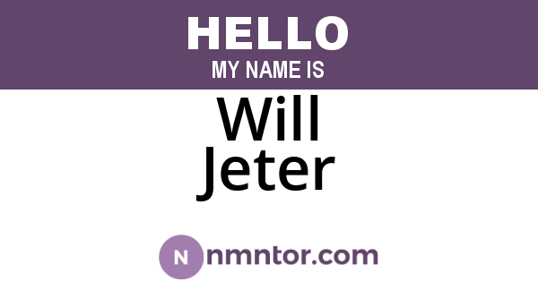 Will Jeter