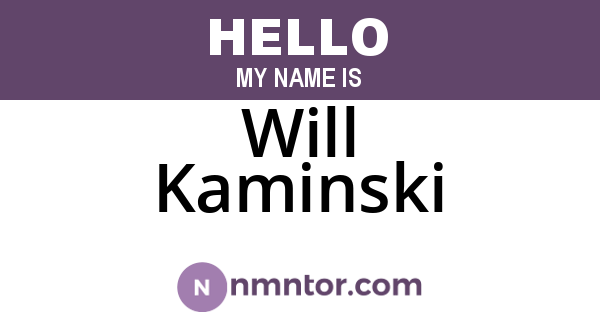 Will Kaminski